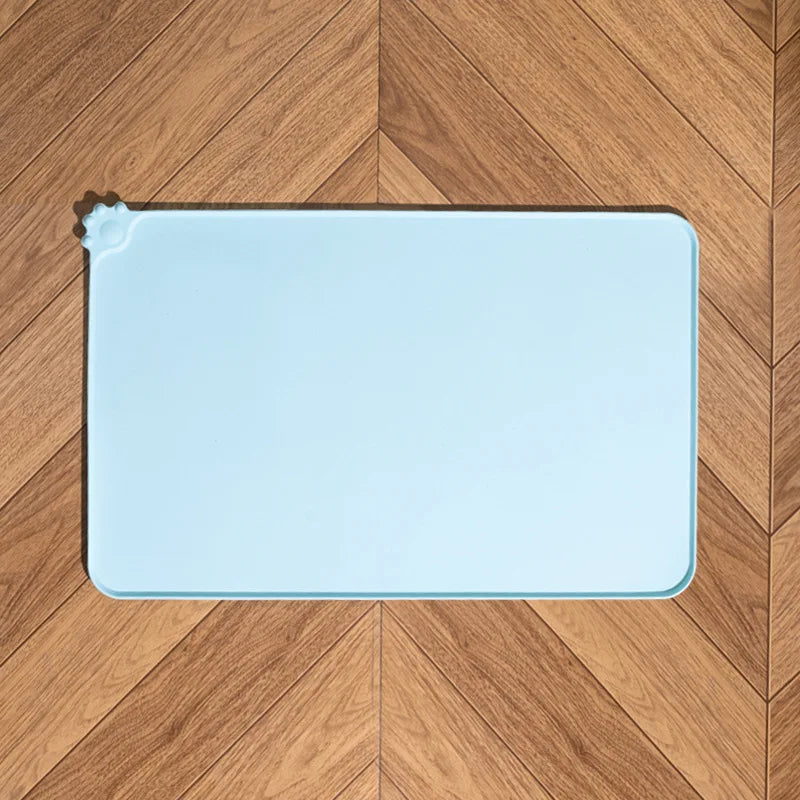 Tapis de gamelle en silicone pour chien et chat - Facile a nettoyer