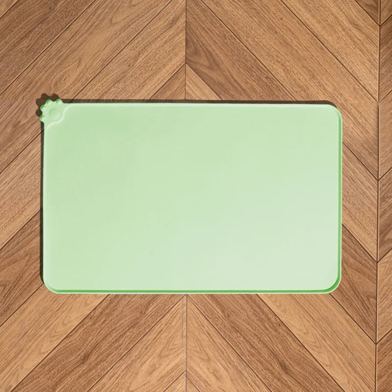 Tapis de gamelle en silicone pour chien et chat - Facile a nettoyer