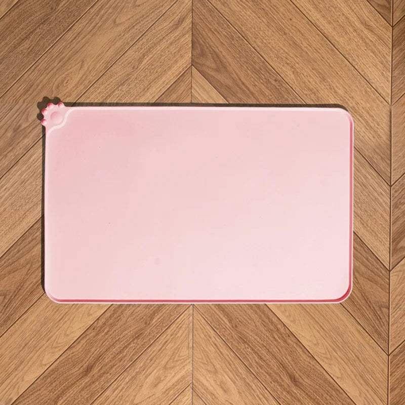 Tapis de gamelle en silicone pour chien et chat - Facile a nettoyer