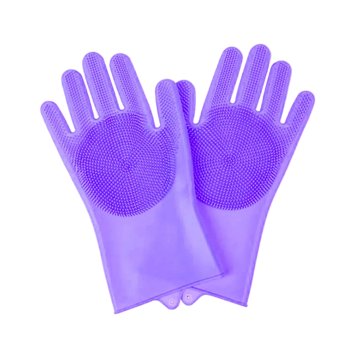 Gants de toilettage MonPachaTech violets en caoutchouc pour le bain et le brossage des chiens et chats