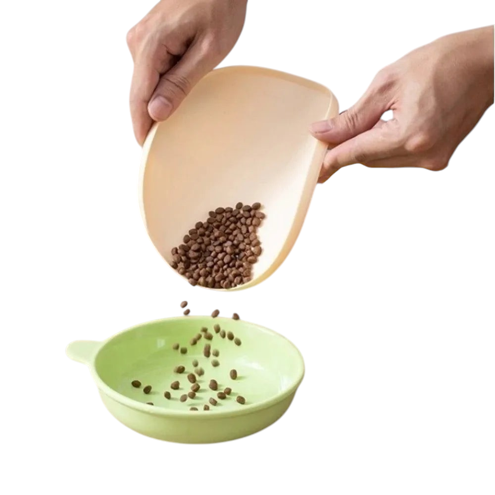 MonPachaTech pelle de service et gamelle en silicone pour chien et chat, ustensiles de repas pratiques et lavables