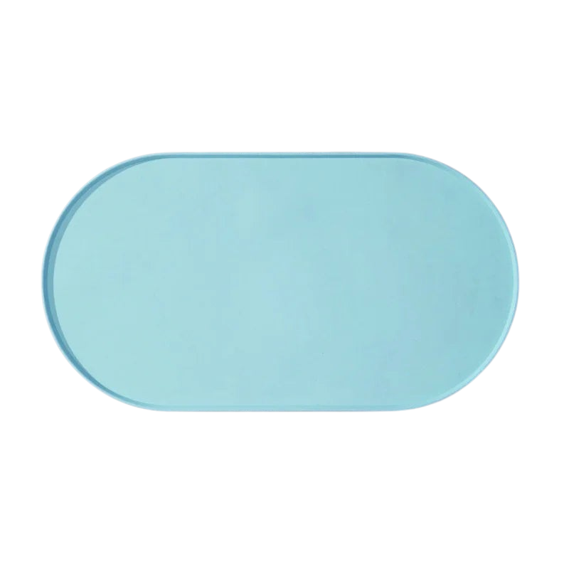 Tapis d'alimentation MonPachaTech en silicone bleu imperméable et antidérapant pour chat et chien