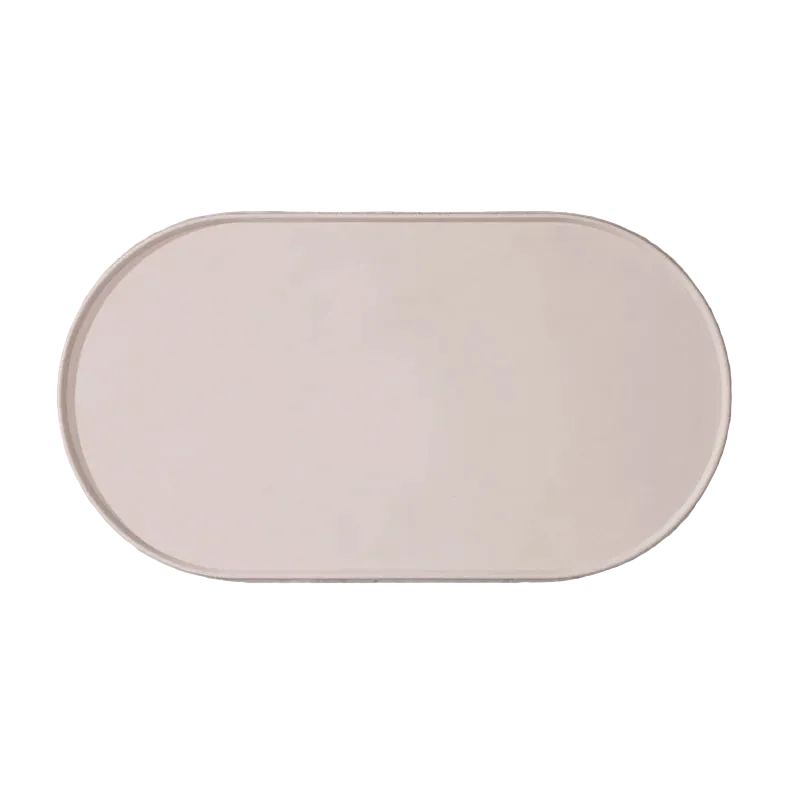 Tapis d'alimentation MonPachaTech en silicone gris, imperméable et antidérapant pour gamelles de chat