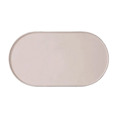 Tapis d'alimentation MonPachaTech en silicone gris, imperméable et antidérapant pour gamelles de chat