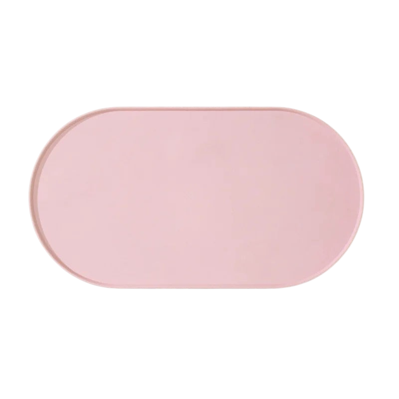 Tapis d'alimentation MonPachaTech rose en silicone imperméable et antidérapant pour gamelles de chat
