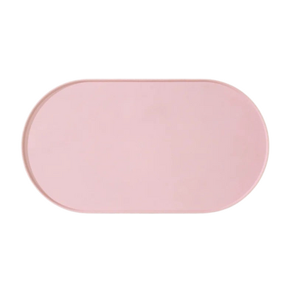 Tapis d'alimentation MonPachaTech rose en silicone imperméable et antidérapant pour gamelles de chat