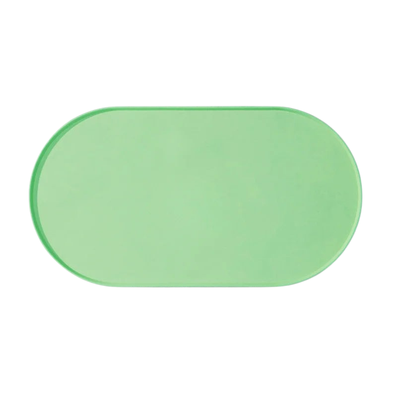 Tapis d'alimentation MonPachaTech en silicone vert, imperméable et antidérapant pour gamelles de chat ou chien