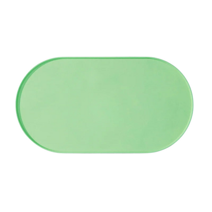 Tapis d'alimentation MonPachaTech en silicone vert, imperméable et antidérapant pour gamelles de chat ou chien