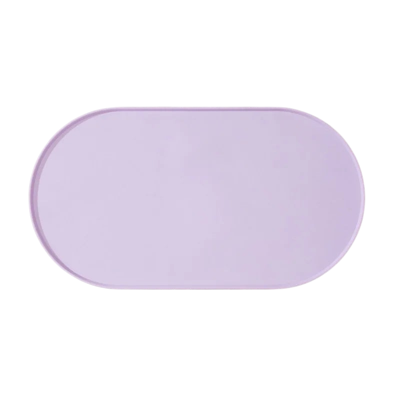 Tapis d'alimentation MonPachaTech violet en silicone imperméable et antidérapant pour gamelles de chat