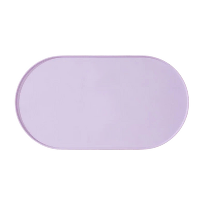 Tapis d'alimentation MonPachaTech violet en silicone imperméable et antidérapant pour gamelles de chat