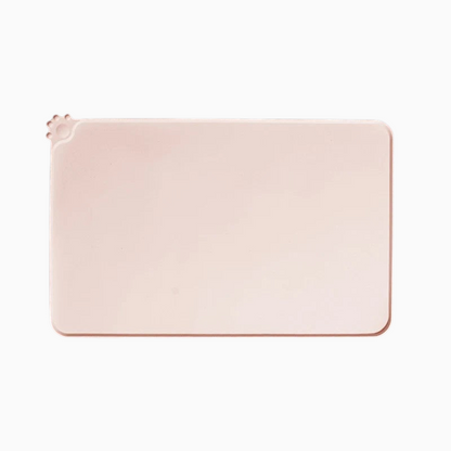 Tapis de gamelle MonPachaTech rose en silicone antidérapant avec bords surélevés pour chien et chat
