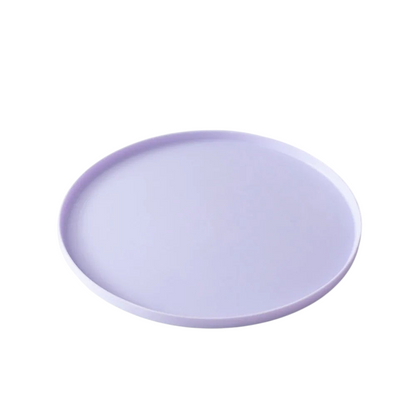 Tapis de repas MonPachaTech rond en silicone violet antidérapant pour chien et chat