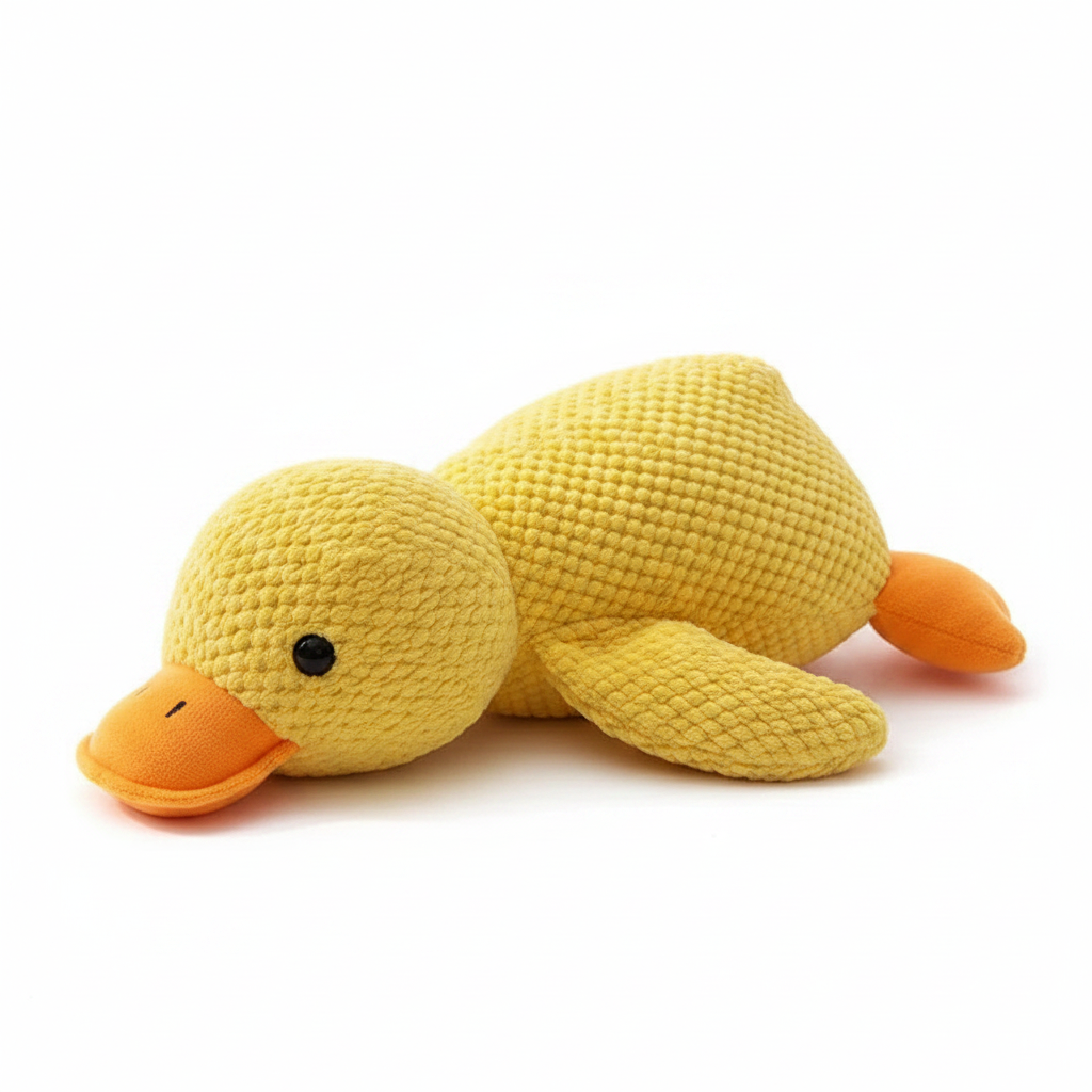 Peluche canard allongée